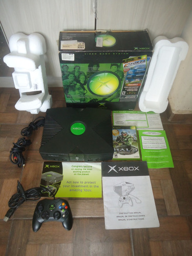 Xbox Clasico Con Caja, Manual, Unicles Y Juego Halo