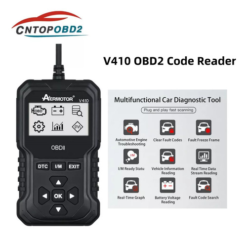Lector De Códigos De Coche Aermotor V410 Escáner Obd2 Multim