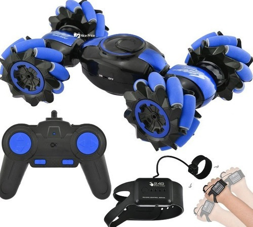 Imagen 1 de 3 de Auto Loco Con Doble Control Remoto Y Mano Negro/surtido