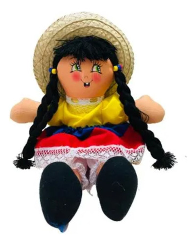 Muñeca Peluche Típica Colombiana 30 Cm