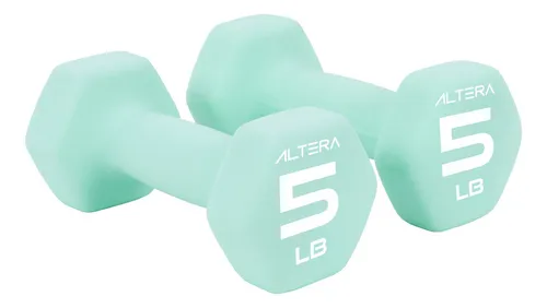 comprar Mancuernas Altera 5 Lbs Kit Par Pesas Hexagonales Ejercicio Color Espuma De Mar