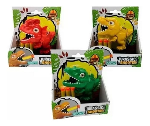 Jurassic Shooter 3 Dardos Soft Ditoys 3 Modelos Ploppy692505