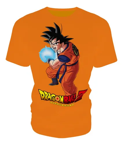 Camiseta Manga Corta Dragon Ball Goku Kame Model A10 Orange