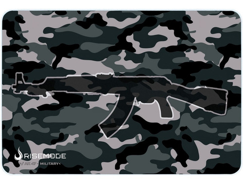 Mouse Pad Gamer Rise Mode Ak47 Military Grande Borda Costura