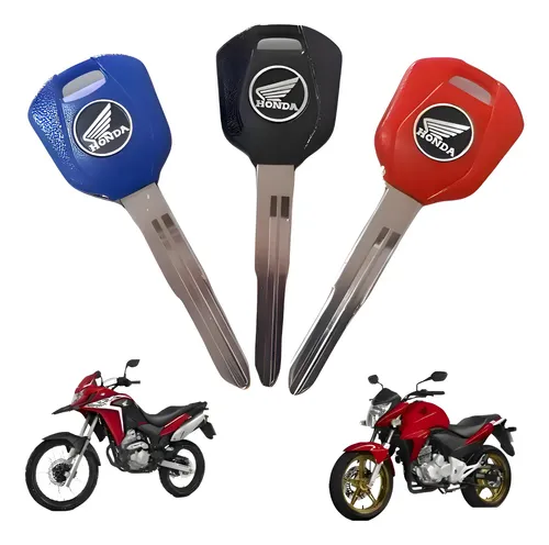 Kit 3 Chave Virgem Honda Lâmina Prata Pop Titan Xre Cb 300