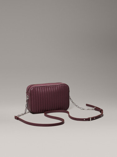 Bolso Vino Cruzado Acolchado Con Solapa Calvin Klein