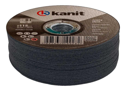 Kit 10 Disco De Corte Inox 4.1/2 Pol 115 Mm X 1,6 Mm Kanit