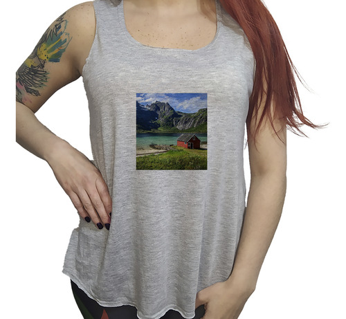 Musculosa Dama Noruega Isla Lugar Paradisiaco M1