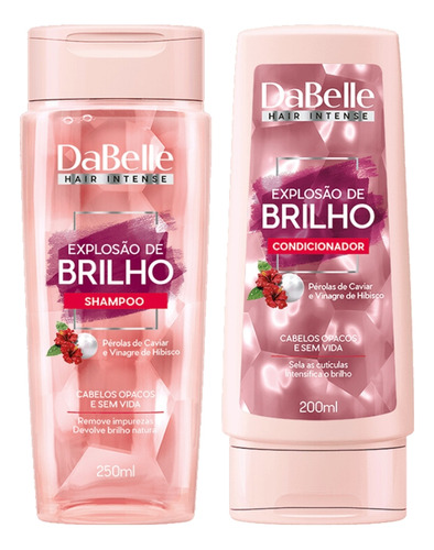 Kit Dabelle 1 Shampoo 250ml+1cond 200ml Explosao De Brilho