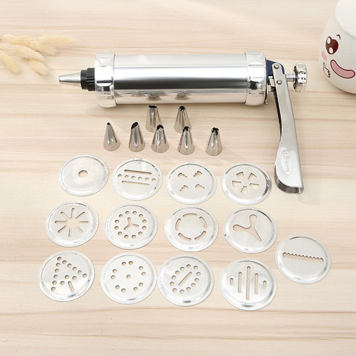 Juego De Pistola De Prensa De Galletas De Acero Inoxidable
