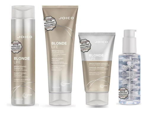 Kit Blonde Life Brightening Sh 300ml+ Cd+ Mask+ Óleo - Joico