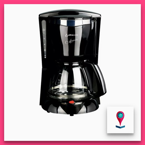 Cafetera Ultracomb Augusta CA-2208 semi automática negra de filtro 220V