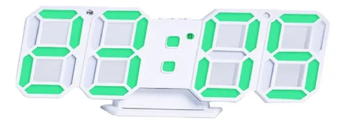 Reloj Despertador Digital Numeros 3d Luz Led Mesa Pared Usb