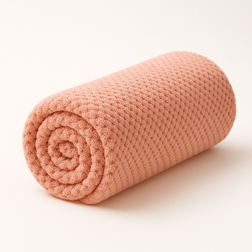 Toalla Suave Tipo Microfibra Estilo Panal Para Baño Unisex Rosa