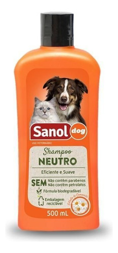 Shampoo Sanol Dog Neutro 500ml Fragrância Camomila