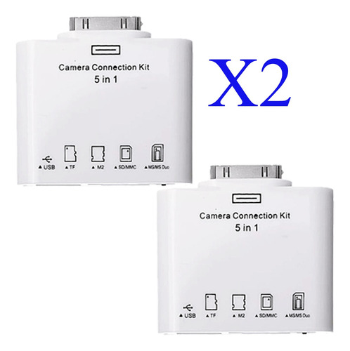 Adaptador Conector 5 En 1 Para iPad Usb Memoria Sd Camara 