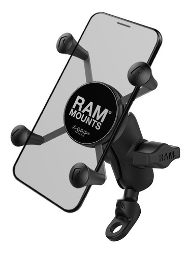 Soporte Ram Mount P/ Espejo Moto Celular iPhone X 8 Plus S9 