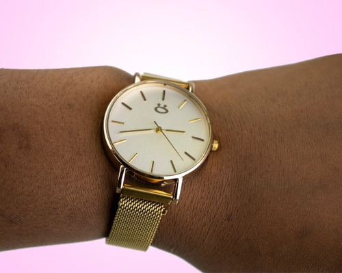 Relógio Feminino Rosê Dourado Original Pulseira Magnética