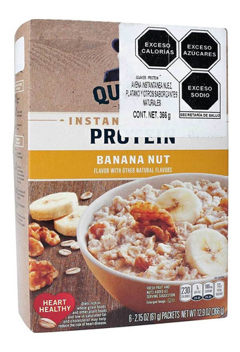 Avena Quaker Banana Y Nueces 387g