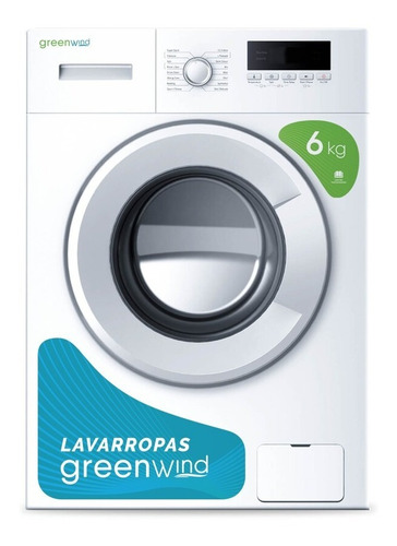 Lavarropas Automático Greenwind 6kg Carga Frontal Blanco