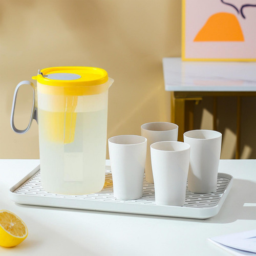Jarra De Agua Sin Con Colador 2200ml Para Té Amarillo