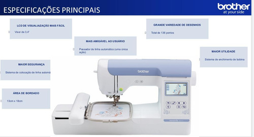 Imagem 2 de 7 de Máquina De Bordar Brother Be815l-lançamento-brother