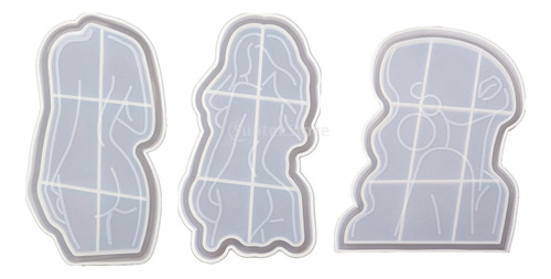3 Moldes Para Posavasos De Resina Epoxi De Silicona Para