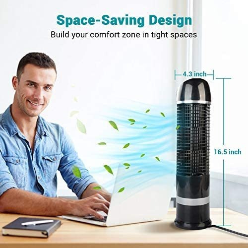 Imagen 2 de 7 de Ventilador De Escritorio Torre Dr.prepare Negro