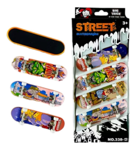 Finger Skate X4 Set De Patinetas Para Dedos Colores Al Azar