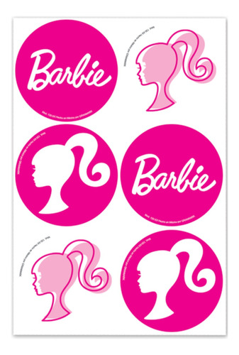 Distintivo Para Invitado Especial Barbie Kiwibarbie
