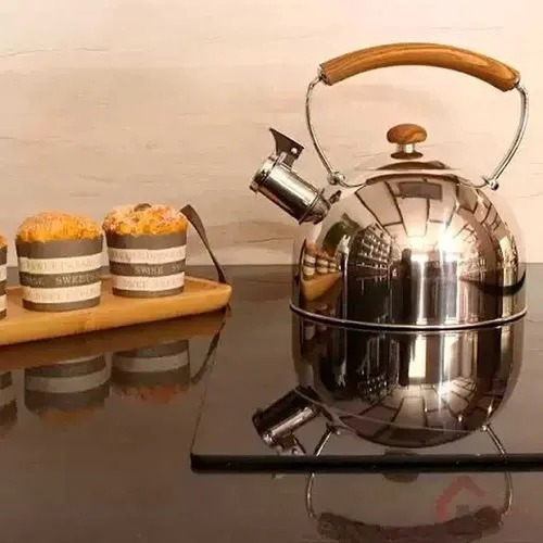 Chaleira Com Apito Em Aço Inox Prata 2,5l Mimo Style