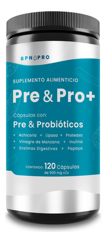 Probioticos Prebioticos Enzimas Digestivas Inulina Mct Oil - Sin Sabor 120 capsulas, Bpn Pro