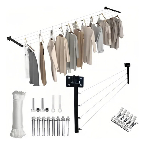 Tendederos Plegables Retractil Ropa Plegable Reforzado Metal