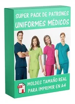 Comprar Moldes Y Patrones Uniformes Médicos Batas Cofias Delantal