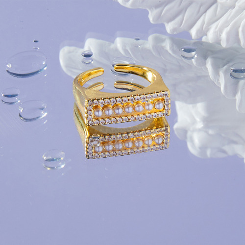 Anillo Abierto Para Mujer, Joyería De Moda Ligera Con Cobre