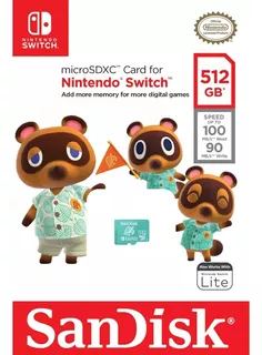 Tarjeta Microsd 512gb Sandisk Nintendo Switch