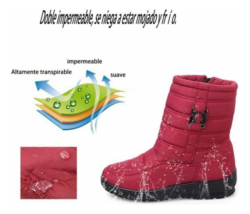 Imagen 6 de 9 de Conjunto De Botas Cortas De Mujer Abrigadas E Impermeables