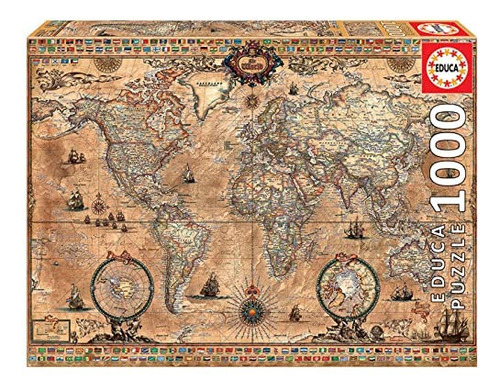 Educa Mapa Del Mundo Antiguo Rompecabezas De 1000 Piezas