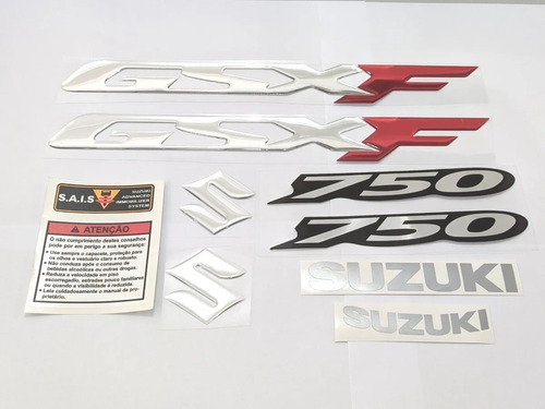 Kit Jogo Faixa Adesivo Para Suzuki Gsxf 750 20198