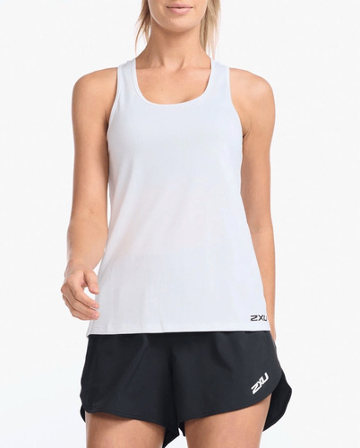 Polera Mujer Aspire Singlet - White/black - 2xu