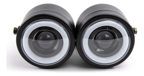 Farol Delantero Moto Doble Angel Eye Led Cafe Street Hq Pem