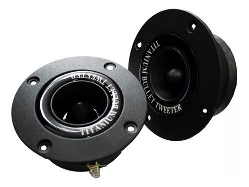 Par Tweeter Bala Titanio Aluminio 4 Pulgadas 400w Negro