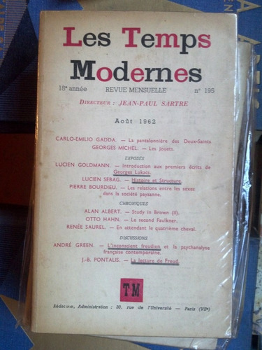 Revue Les Temps Modernes Nº 195 Goldmann Bourdieu