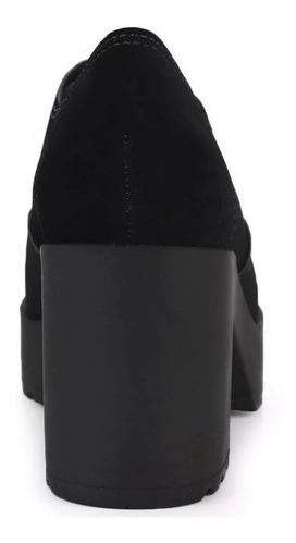 Imagem 4 de 4 de Sapato Oxford Moleca Nobuck Preto Ref. 5647.211