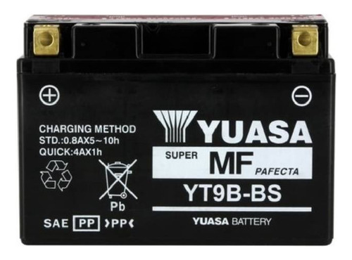 Bateria Moto Yuasa Yt9b-bs Agm 12v 8ah Original Japonesa