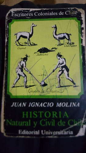 Libro Historia Natural Y Civil De Chile 1978 Tapa Despegada 