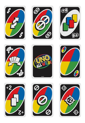 Mattel Games Uno All Wild Card Game Con 112 Cartas, Regalo P