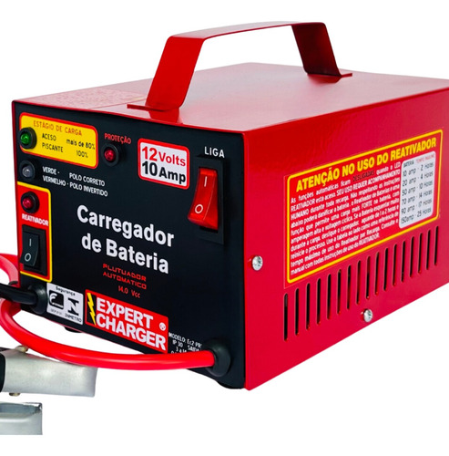 Carregador De Bateria 12 Volts -10 Amp Automático Reativador