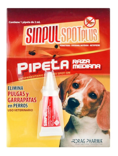 Pipeta Sinpul Perros Raza Mediana De 5 A 15 Kg