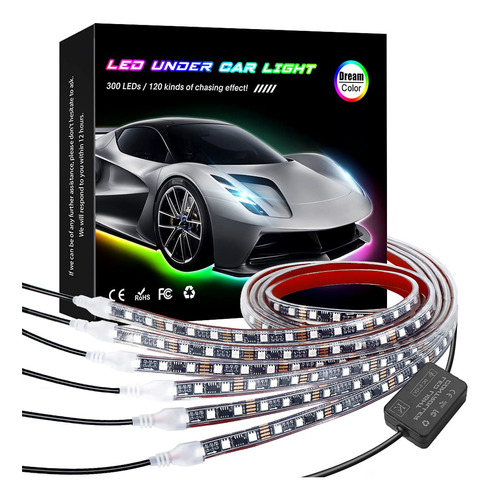 Korjo Luz Subsuelo Para Automvil 6 Tira Led Bluetooth Color